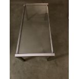Vintage Rétro Glass Top Coffee Table
