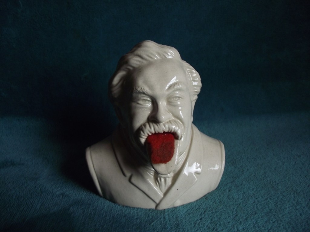 Rare - Antique Lloyd George head stamp damper with original red felt - circa 1914