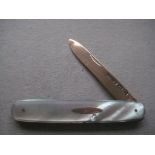 Rare George V Joseph Rodgers 9Ct Gold Bladed Folding Fruit Knife