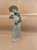 Rex Figurine - Lady holding a lamb