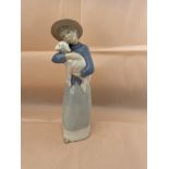 Rex Figurine - Lady holding a lamb