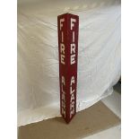 Antique Metal Stage ‘Fire Alarm’ Sign From New Theatre, Oxford, C1957.