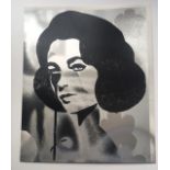 PURE EVIL, Graffiti & Stencil ‘Elizabeth Taylor in Tears’, print, signed and numbered Limited Edi...