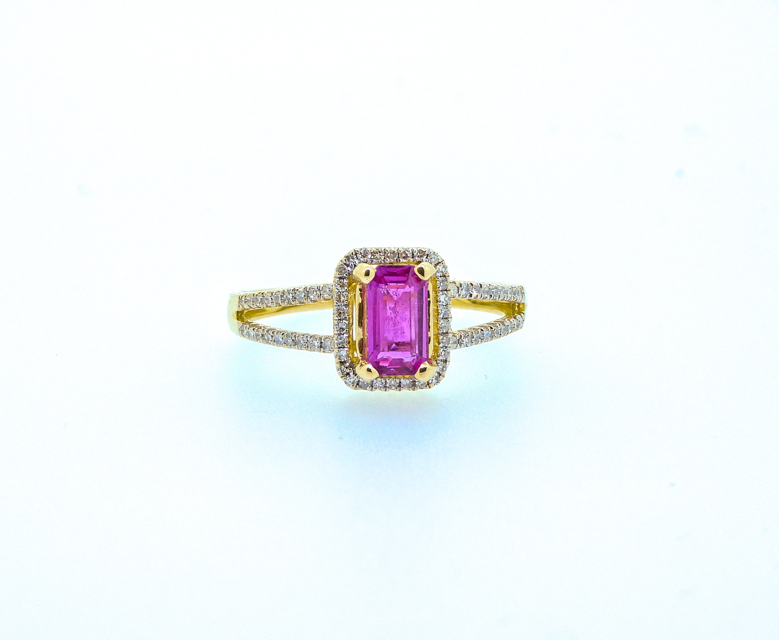 Certified 1.45 ct Untreated Pinkish / Red , Natural Ruby & Diamonds Ring