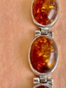 Amber and Sterling Silver Jewellery Set
