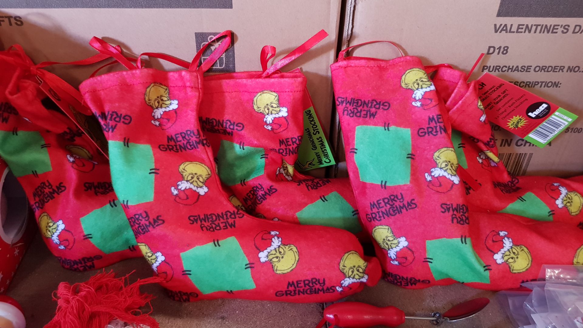 (144/2F) Mixed Christmas Lot (All Items Are New). To Include 5x Grinch Christmas Stocking With 3x... - Image 9 of 22