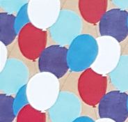 (3/1A) Lot RRP £90. 10x Balloon Roll Wrap 3m 9 Pieces Per Pack RRP £9 Each.(New, Sealed Items).