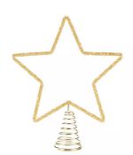 (76/1B) Lot RRP £100 - 15x Christmas Items. 10x Star Tree Topper Gold RRP £7. 1x Glitter Star Tre...