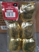 (51/1C) Lot RRP £74. Approx. 74x Units RRP £1 Each. 60x Gold Bow Pack. 14X Gold Ribbon Pack. (All...