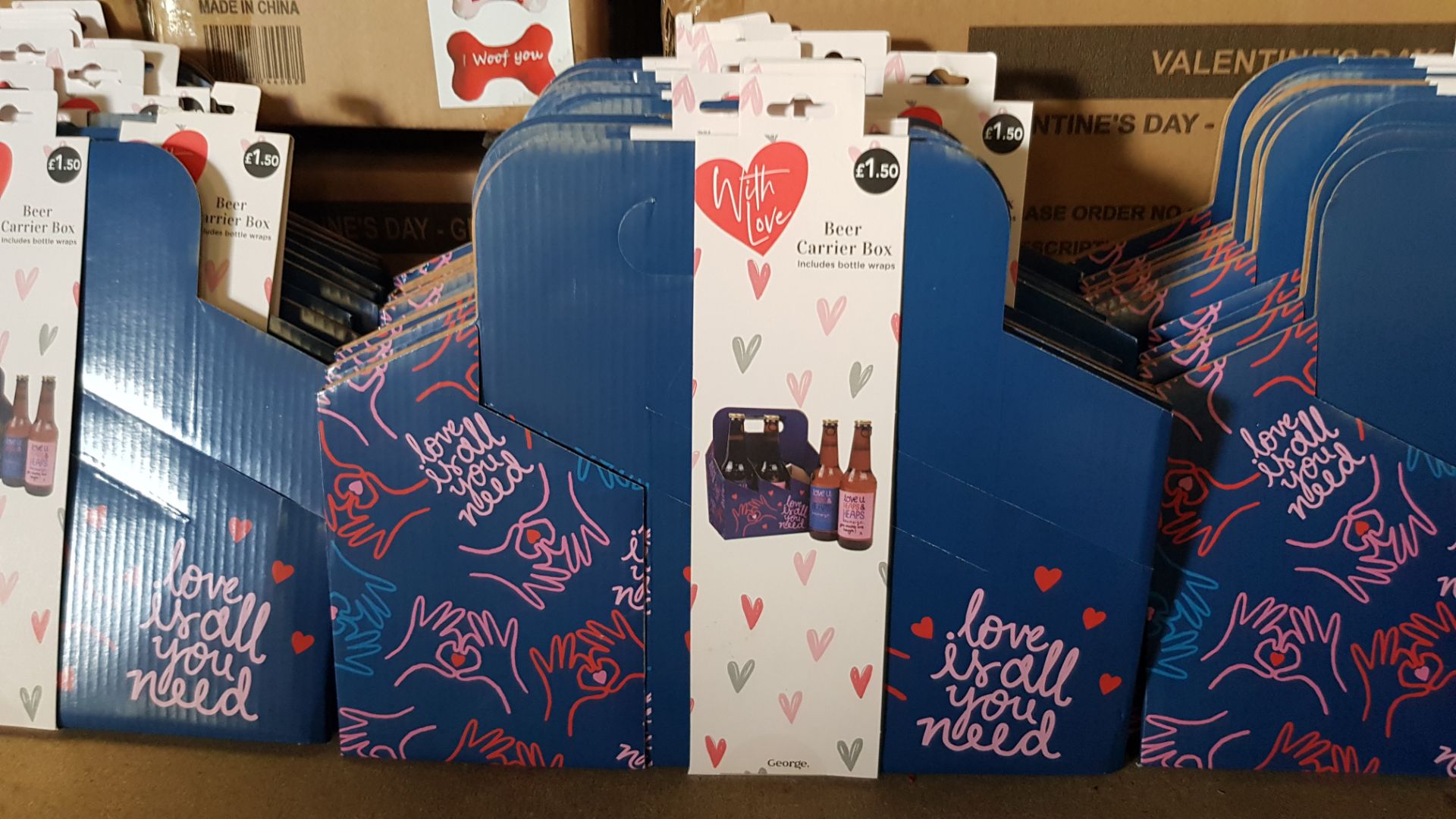 (122/2C) Lot RRP £82.50. 55x With Love Beer Carrier Box With Bottle Wraps RRP £1.50 Each. (All Un... - Image 3 of 5