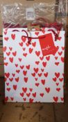 (113/2D) Lot RRP £96. Approx. 96x With Love Large Gift Bags RRP £1 Each. (12x 8PCS Packs). (All Un..