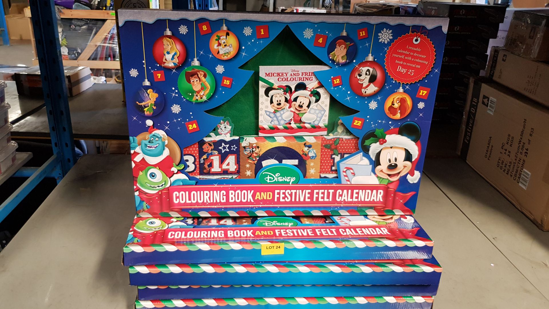 (24/1C) Lot RRP £100. 5x Disney Mickey & Friends Colouring Book And Festive Felt Calendar RRP £20... - Image 2 of 2