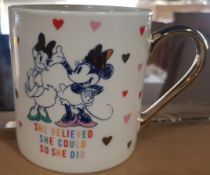 (82/2F) Lot RRP £75. 2x Disney Minnie Gold Mug 8PK RRP £30 Each. 4X Disney Minnie Gold Mug Loose...