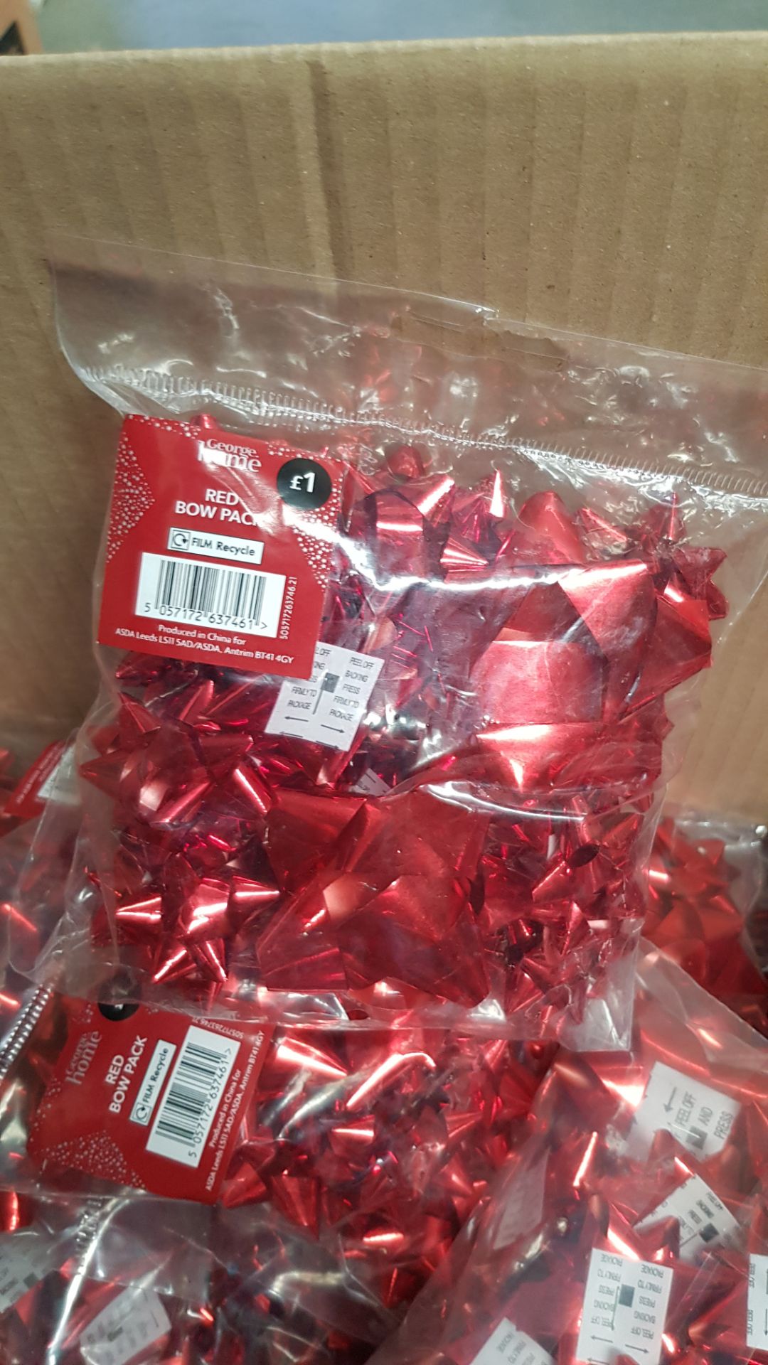 (44/1E) Lot RRP £92. Approx. 92x Bow & Ribbon Packs RRP £1 Each. (Approx. 86x Red Bow Pack, 5x Red.. - Image 6 of 6