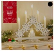 (75/1F) Lot RRP £100 - Mixed Christmas Items. To Include Light Up Candle Bridge RRP £8. Mickey &...