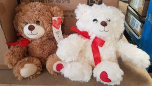 (99/2D) Lot RRP £97. 12x Small Plush Cuddly Bear RRP £3 Each (3x White, 3x Brown). 4x For My Vale...