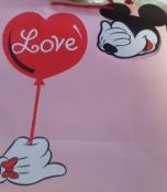 (104/2D) Lot RRP £100. Approx. 100x Disney Mickey Mouse Love Large Gift Bag RRP £1 Each. (All Unit..