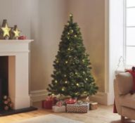 (28/1D) RRP £85. 7ft Cashmere Pine Cone & Berry Tree Pre Lit