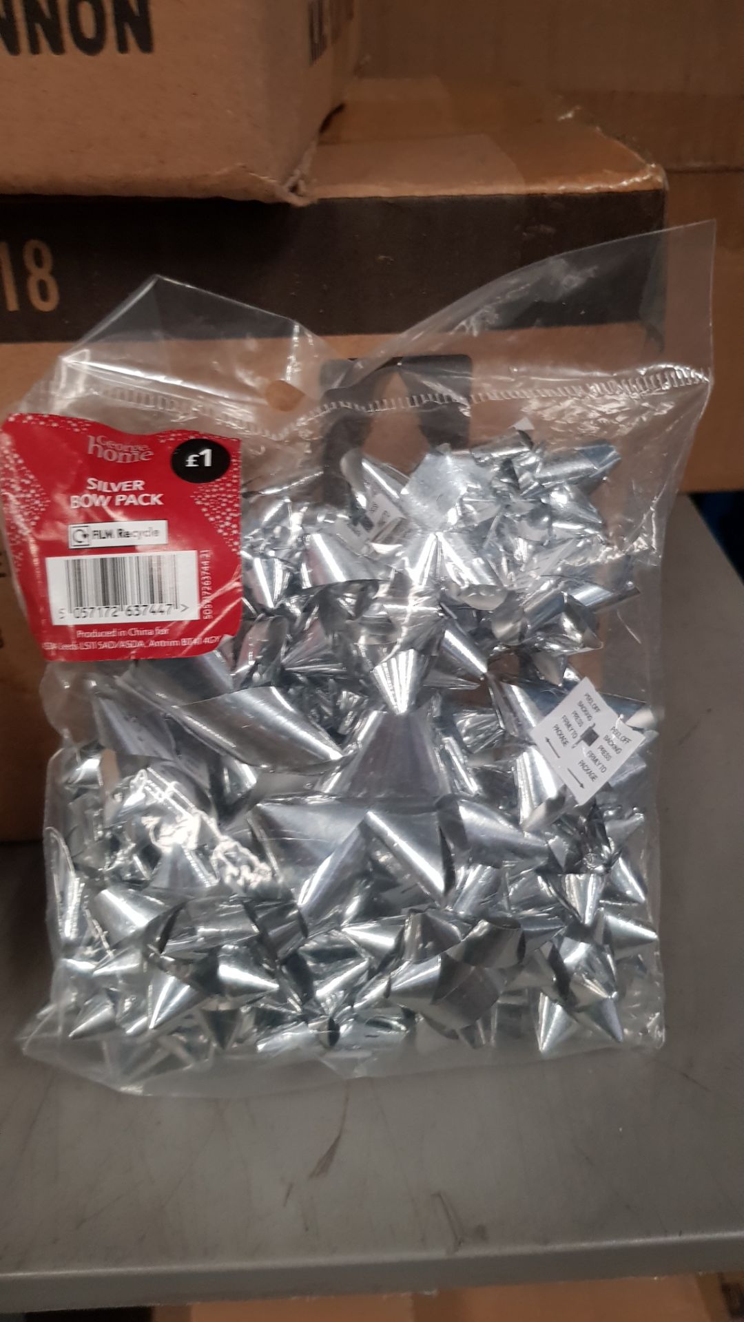 (50/1C) Lot RRP £100. Approx. 100x Units RRP £1 Each. 26x Silver Bow Packs. 27x Silver Ribbon Pac... - Image 4 of 5