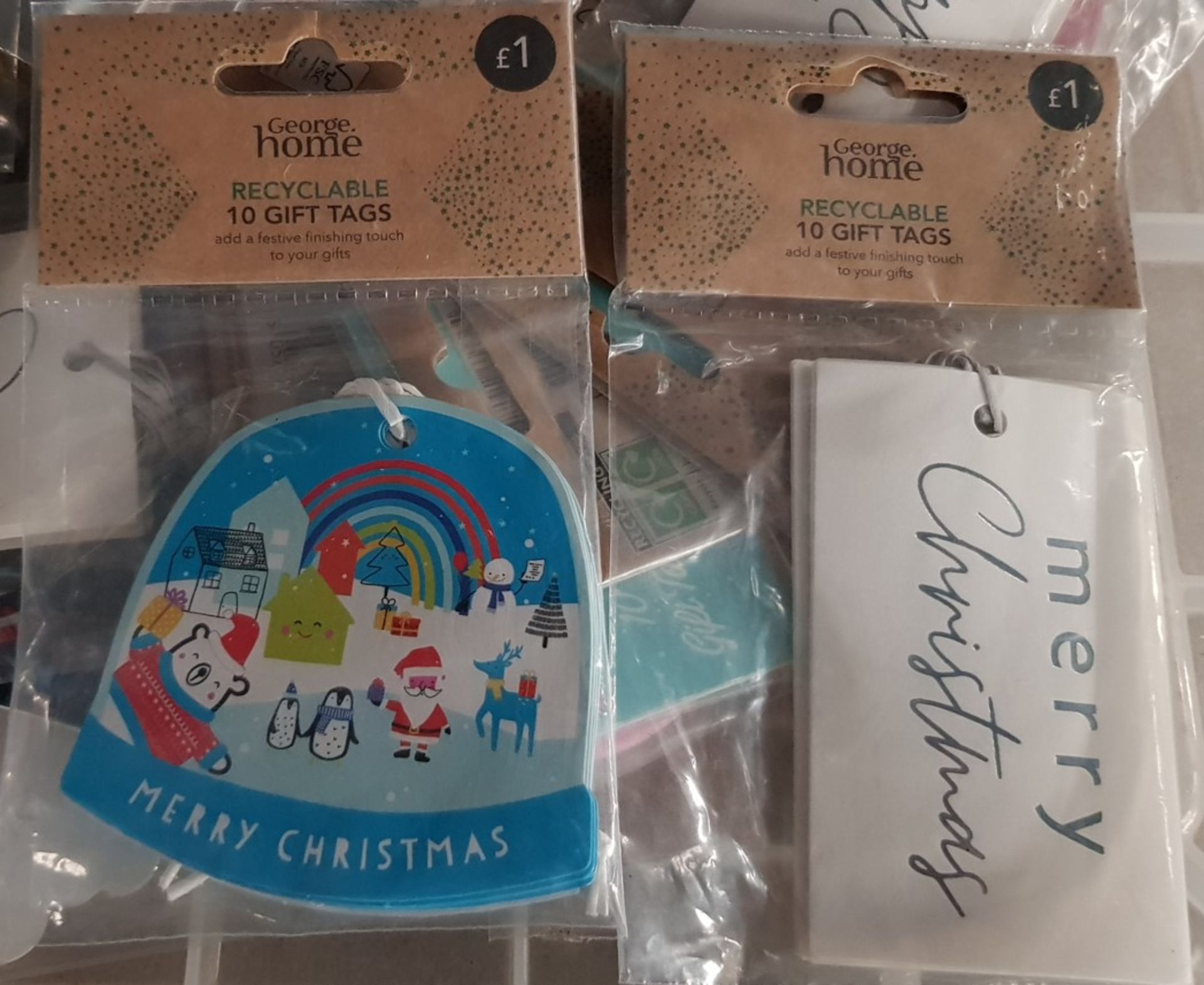(60/1E) Lot RRP £100. Mixed Christmas Gift Tag Packs RRP £0.50 - £1.00 Each. (All Units Are New)...