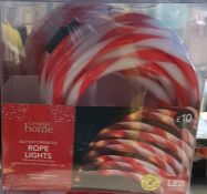(12/1A) Lot RRP £120. 12x Battery Operated Rope Lights RRP £10 Each. (100 Warm White Bulbs Suitab...