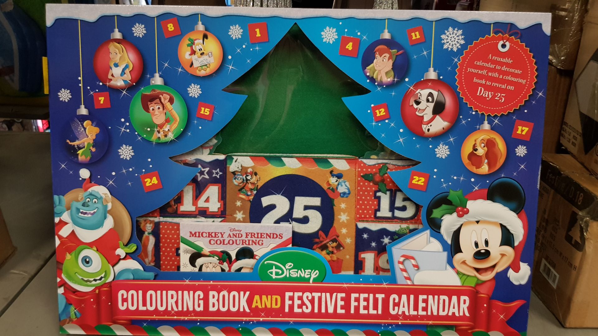 (49/1C) Lot RRP £100. 5x Disney Mickey & Friends Colouring Book And Festive Felt Calendar RRP £20... - Image 2 of 3
