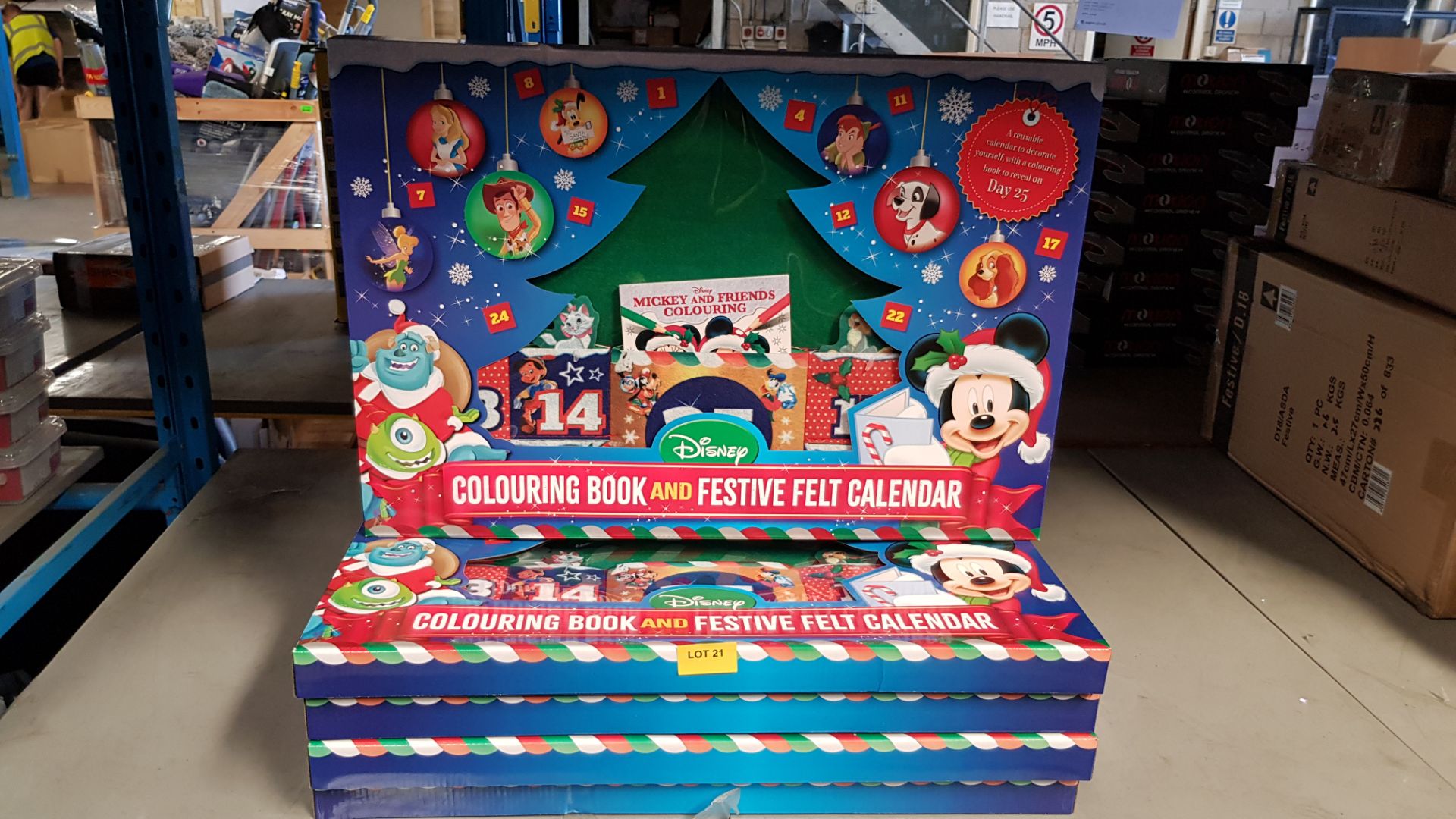 (21/1C) Lot RRP £100. 5x Disney Mickey & Friends Colouring Book And Festive Felt Calendar RRP £20... - Image 2 of 2