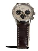 Longlines Automatic Chronograph Men's Watch Leather Strap with Box & Papers, Fully Working