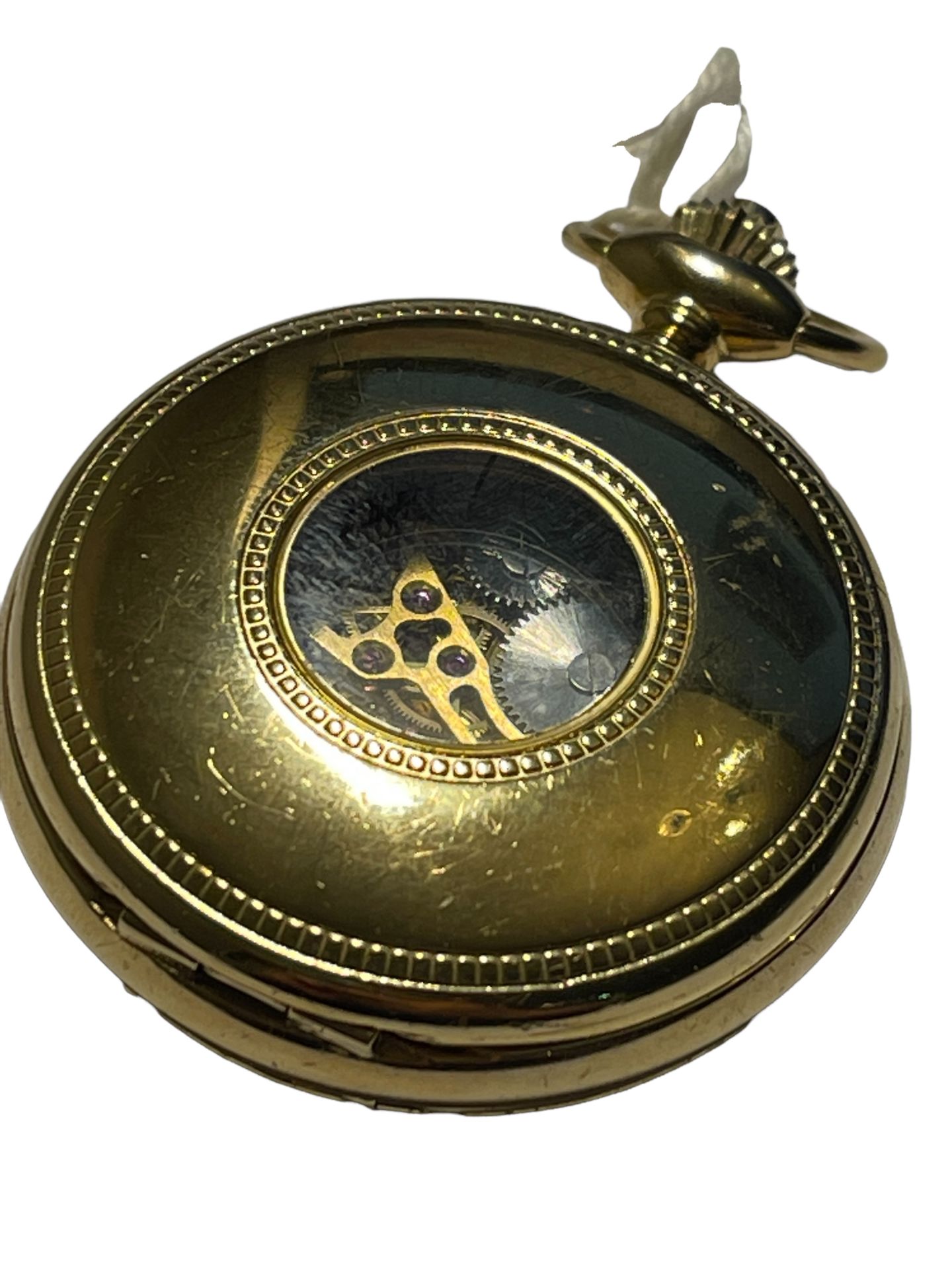 Gold Plated Mechanical Rotary Pocket Watch RRP £209 - Ex Demo from our Private Jet Charter - Image 7 of 11