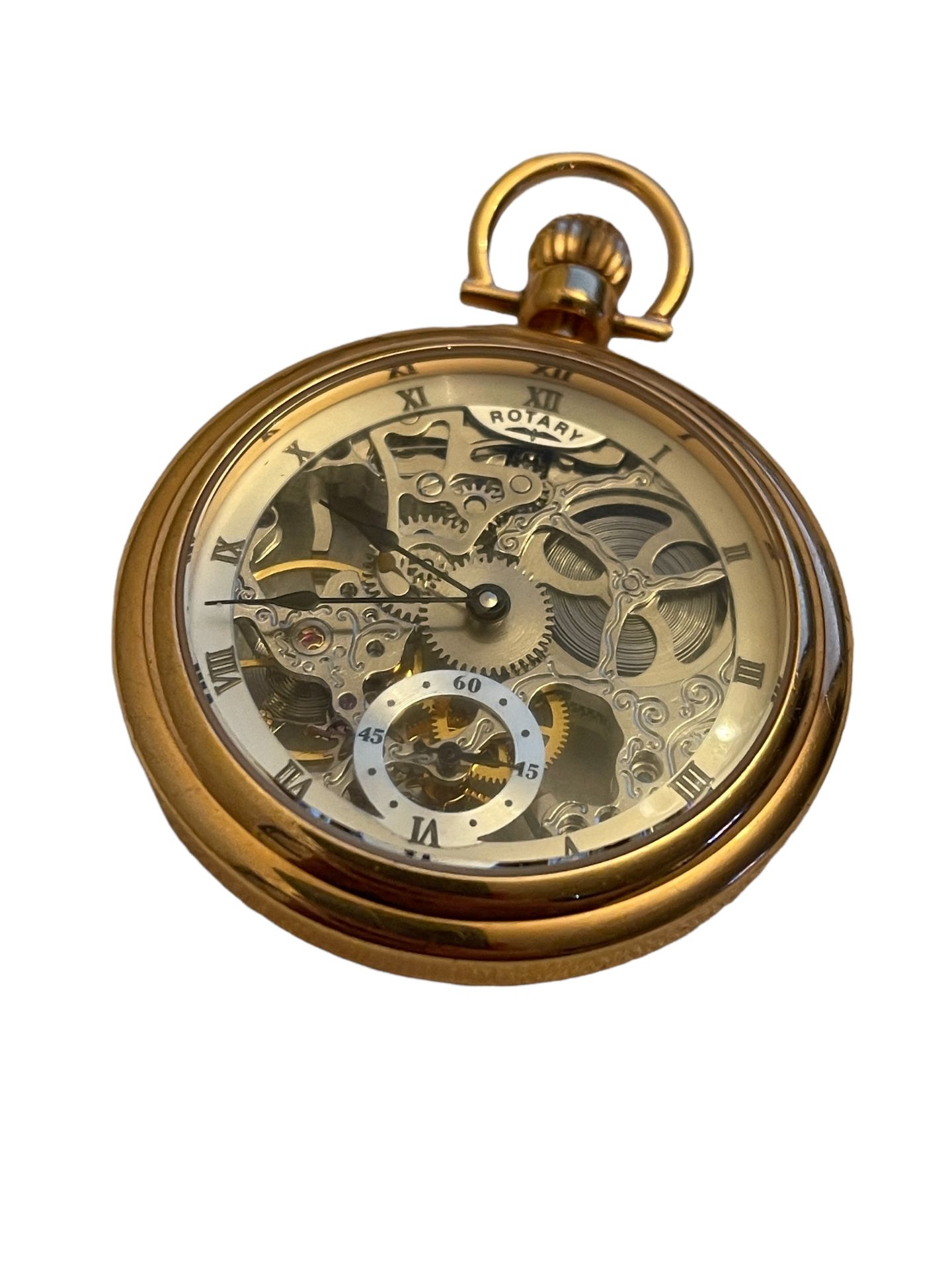 Gold Plated Skeleton Pocket Watch RRP £299 - Ex Demo or Return Stock from Private Jet Charter - Image 2 of 6