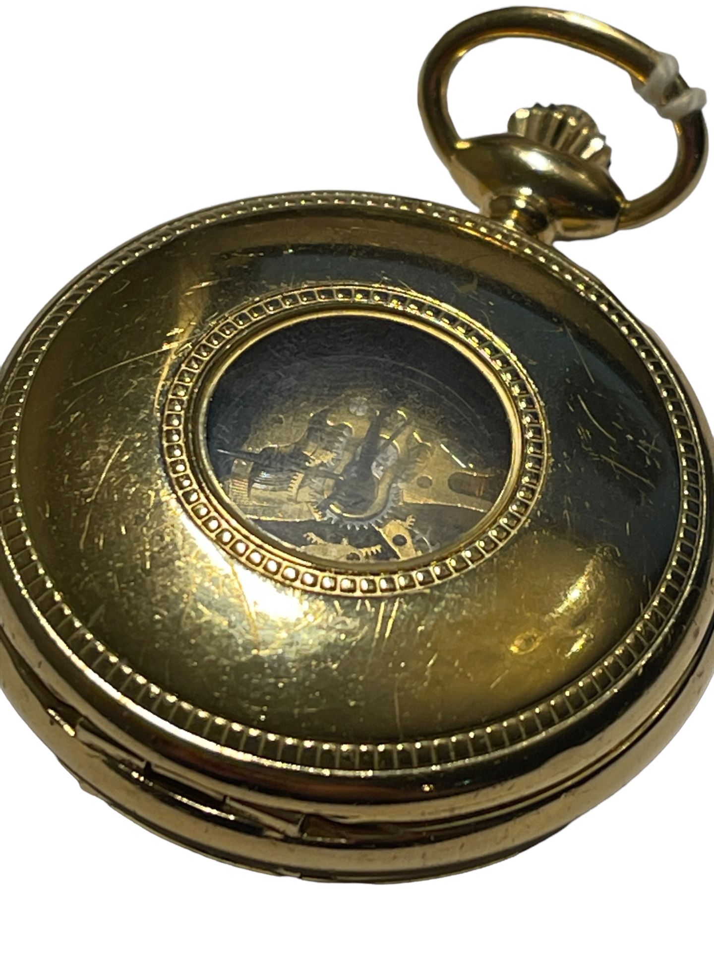 Gold Plated Mechanical Rotary Pocket Watch RRP £209 - Ex Demo from our Private Jet Charter - Image 4 of 11