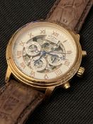 Rotary Men’s Automatic Chronograph Skeleton Watch