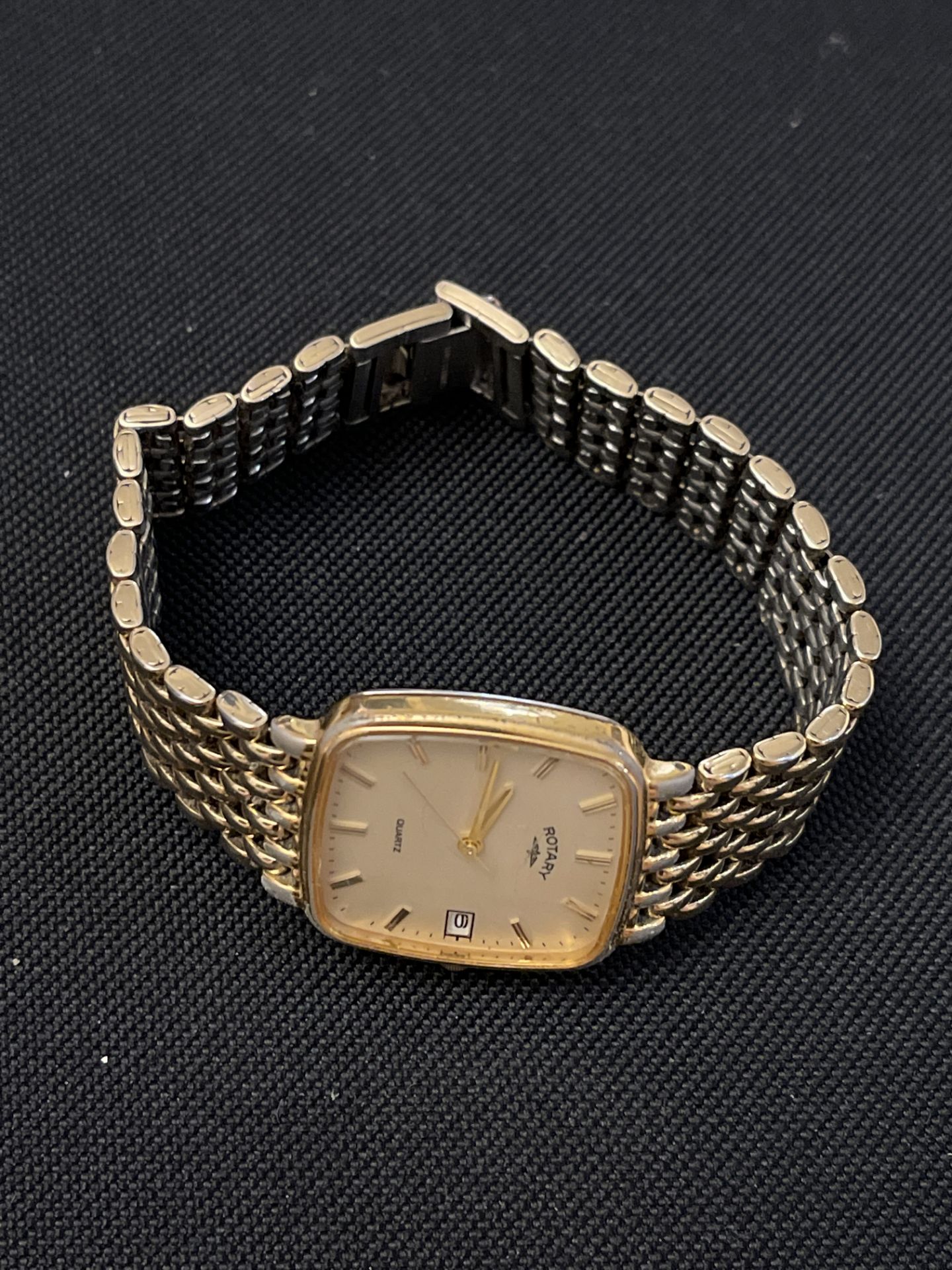 Men’s Rotary Slimline Quarts Watch, Gold Plated Bracelet - Image 3 of 4