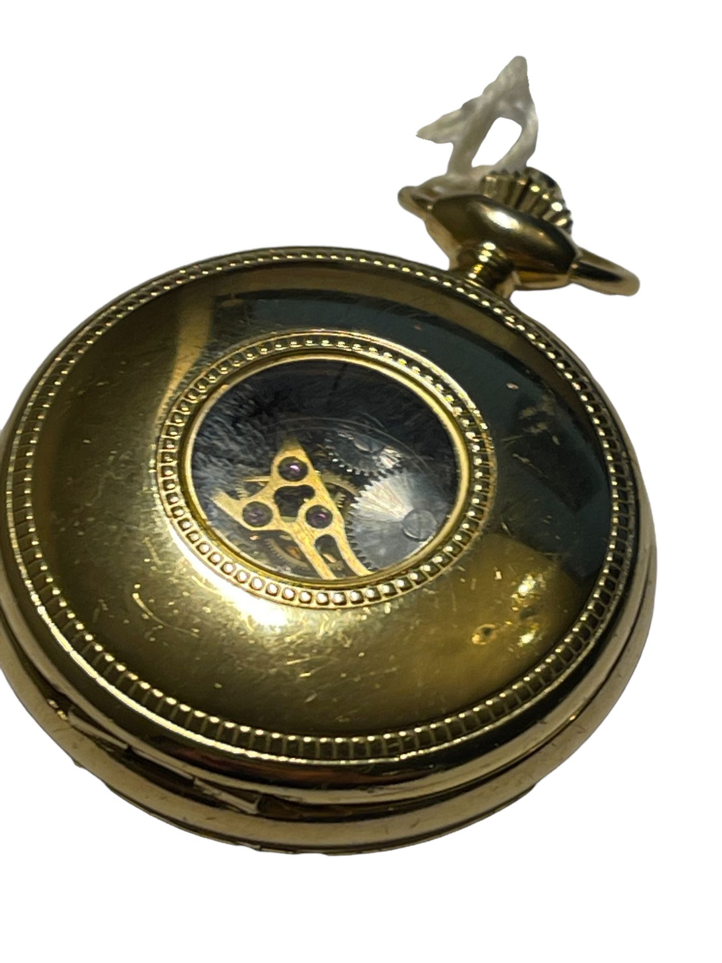 Gold Plated Mechanical Rotary Pocket Watch RRP £209 - Ex Demo from our Private Jet Charter - Image 6 of 11