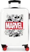 Unclaimed Lost Property Marvel Avengers White Cabin Bag - Contains bottles of Alcohol, Jewellery...