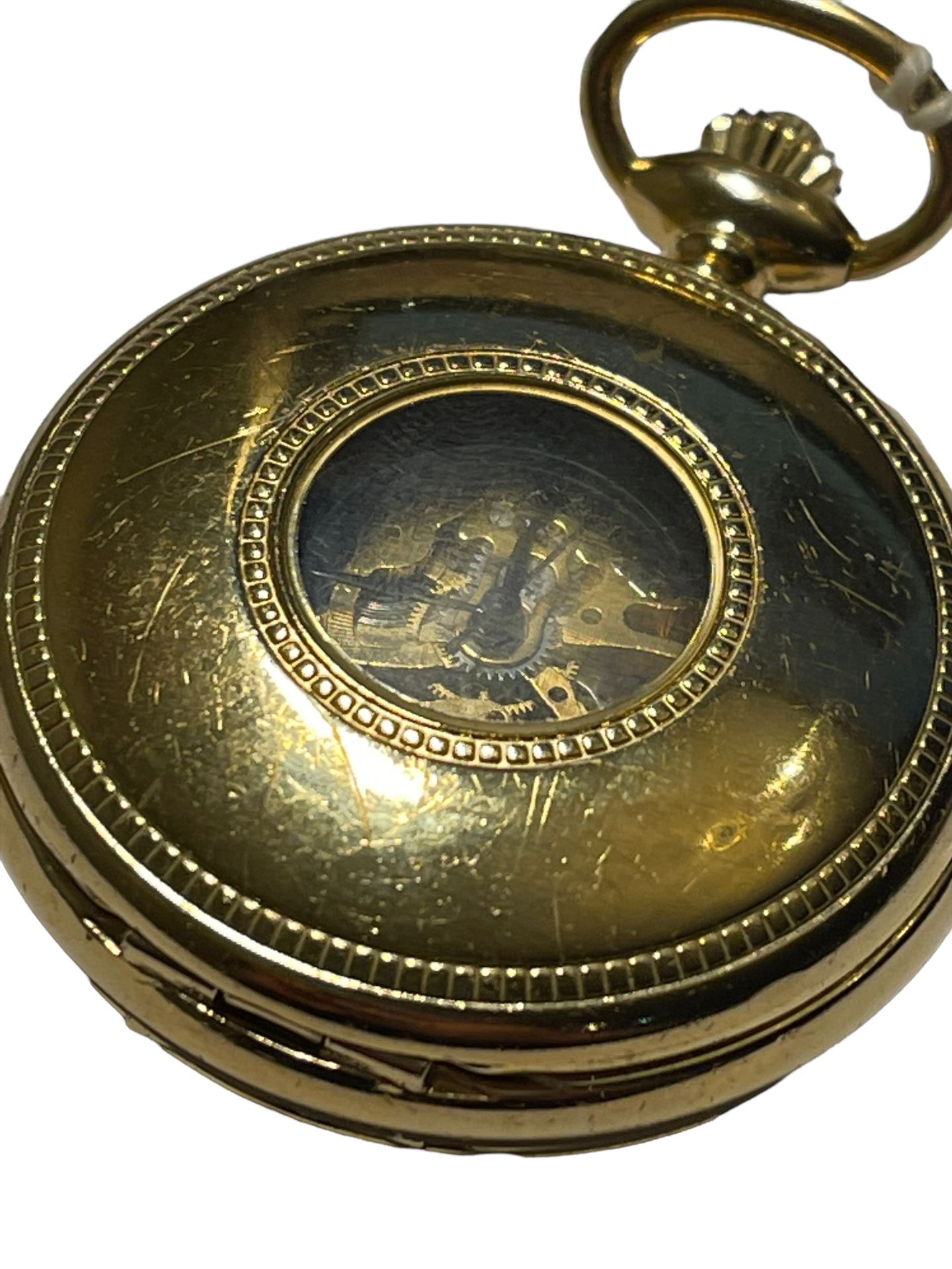 Gold Plated Mechanical Rotary Pocket Watch RRP £209 - Ex Demo from our Private Jet Charter - Image 5 of 11
