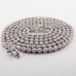 Certificated 14K White Gold Diamond Necklace / Total 2.02 ct