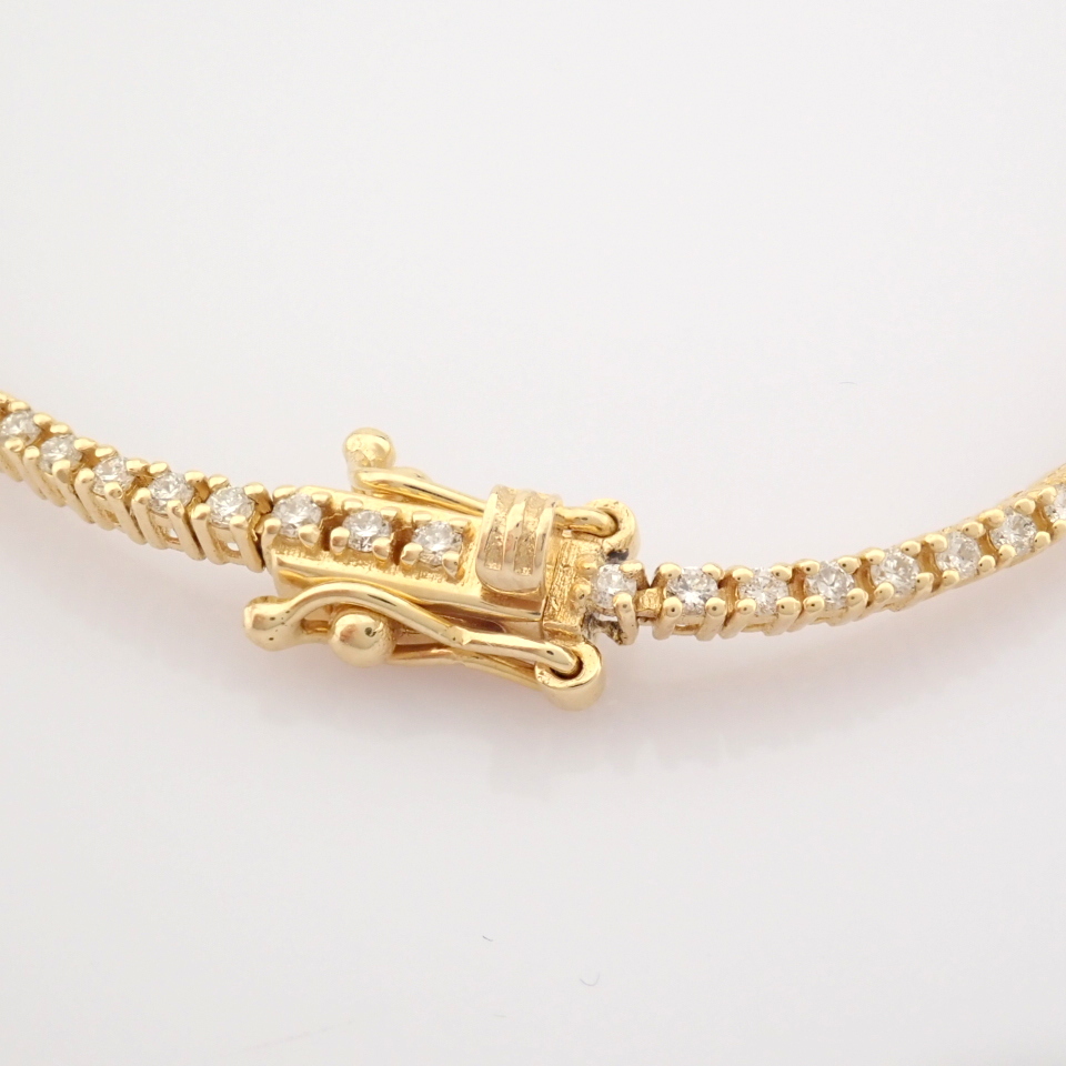 Certificated 14K Yellow Gold Diamond Bracelet / Total 1 ct - Image 9 of 10