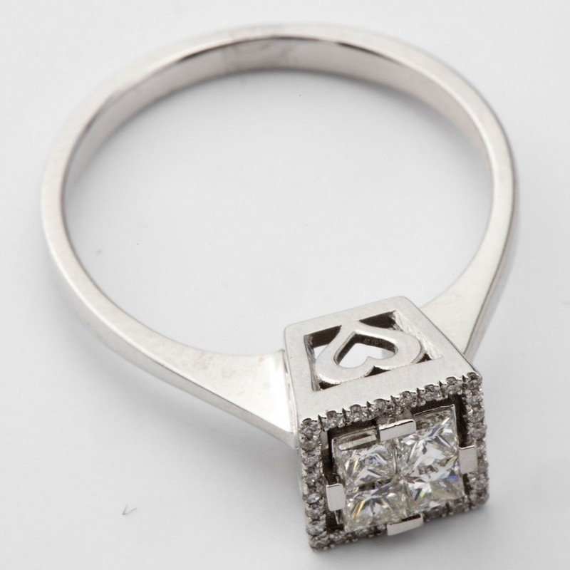 Certificated 14K White Gold Diamond Ring / Total 0.47 ct - Image 6 of 8