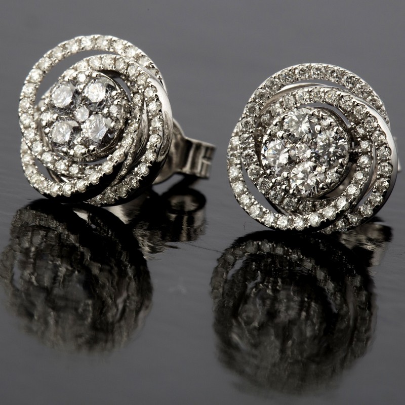 Certificated 14K White Gold Diamond Earring / Total 0.58 ct - Image 5 of 6