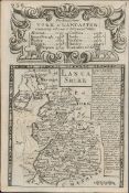 Britannia Depicta E Bowen Rare c1730 Map Lancashire Manchester Liverpool.