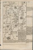 Britannia Depicta E Bowen c1730 Map Lancaster Settle Skipton Knaresborough.