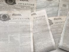 Rare Collection Antique 18 Weekly Editions 1799 Newspapers.