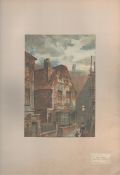 Old House Ludgate Antique 1888 Views of London.