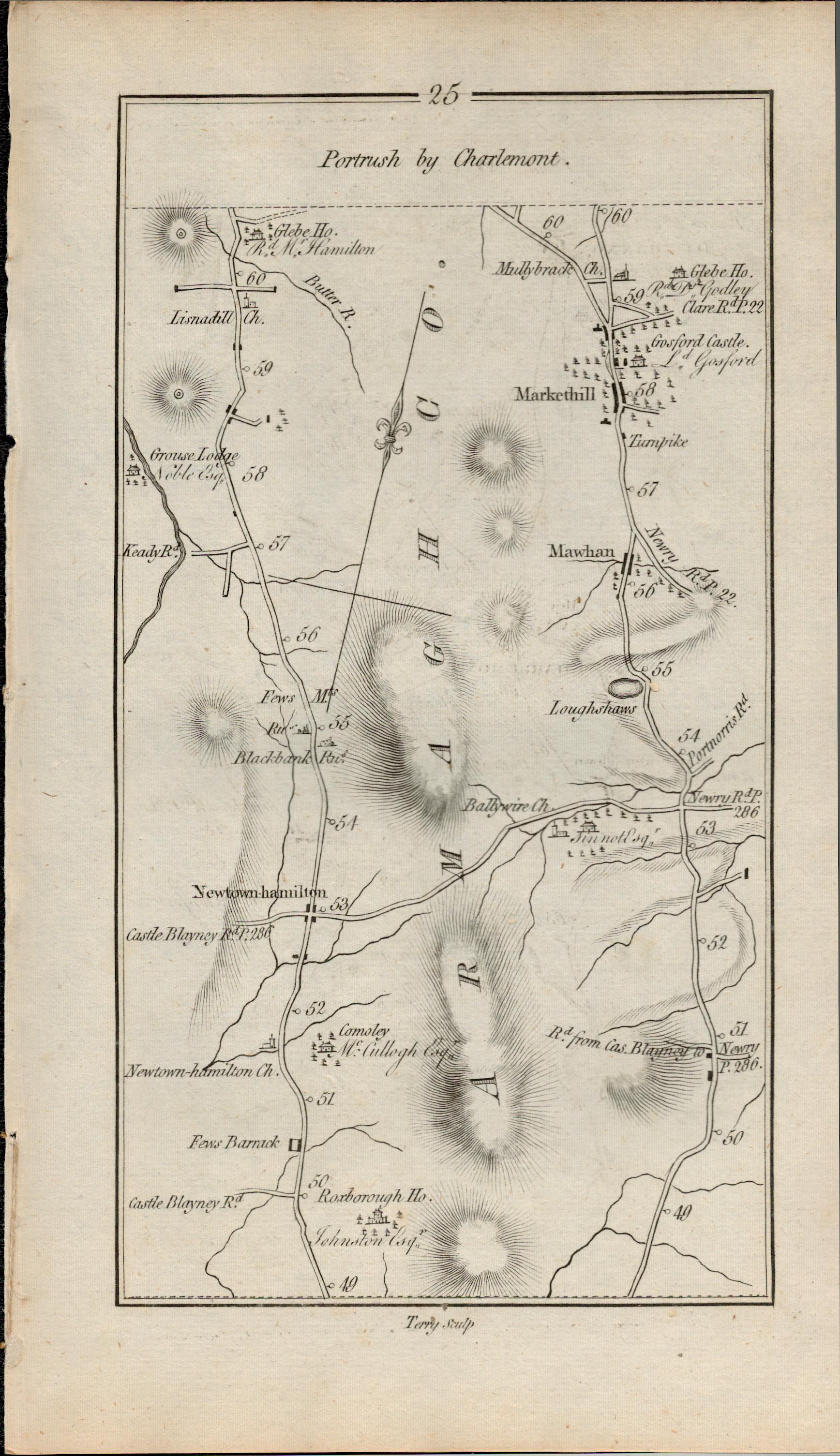 Taylor & Skinner 1777 Ireland Map Mowhan Armagh Loughgaqll Moy Dungannon. - Image 2 of 2