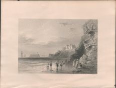 New Brighton Antique 1842 Steel Engraving.