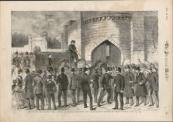 Phoenix Park Murders Arrival of Joe Brady Kilmainham Gaol 1883 Antique