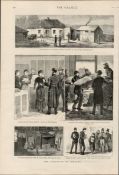 United Ireland Newspaper Offices Raided Police 1881 Antique Print.