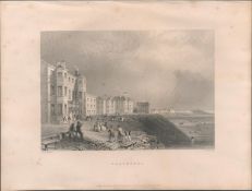 Blackpool Antique 1842 Steel Engraving