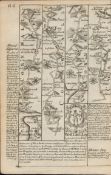 Britannia Depicta E Bowen c1730 Map Devonshire Cornwall Tregony Penzance.